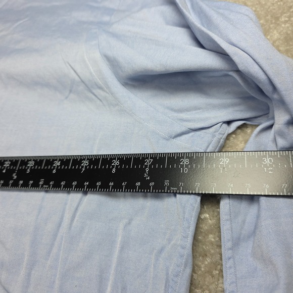 Ralph Lauren Pinpoint Oxford Dress Shirt Mens 17.5‎ 35/36 Tall Blue Button Front - Picture 8 of 9